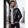 Pánska kožená bunda Farba čierna DSTREET TX4330 Farba: Čierna, Veľkosť: XL