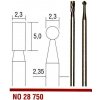 Tvrdokovové frézy 2,3mm valec, guľa PROXXON 28750 (Tvrdokovové frézy 28750)