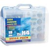 Sada autožiaroviek COMPASS MEGA H4 + H4 + poistky, náhradná sada 12V (08519)