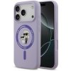 Karl Lagerfeld Liquid Silicone Karl and Choupette MagSafe Zadní Kryt pro iPhone 17 Pro Purple KLHMP17LSCMKCRHU (KLHMP17LSCMKCRHU)
