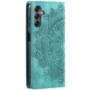 Peňaženkové kožené puzdro Totem Embossed na Galaxy A15 4G/ 5G - Zelená