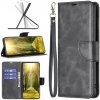 Peňaženkové kožené puzdro Lambskin na Motorola Edge 40 Neo - Čierna