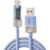 ESSAGER Crystal Clear pletený nabíjací a dátový kábel - USB-A na USB-C - 2 m - modrofialový - možnosť vrátiť tovar ZADARMO do 30tich dní
