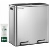 Songmics na triedený odpad 2 x 30 L strieborný