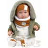 Llorens 84465 NEW BORN realistická bábätko so zvukmi a mäkkým látkovým telom 44