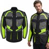 Pánska moto bunda W-TEC Burdys Evo Farba čierno-šedo-zelená, Veľkosť 5XL