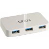 Hub USB 3.0, 4 Port, 4x USB A, 50cm, biely