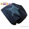 Bavlnená čiapočka Baby Nellys ® - Hviezda modrá, 80-98 (9-36m)