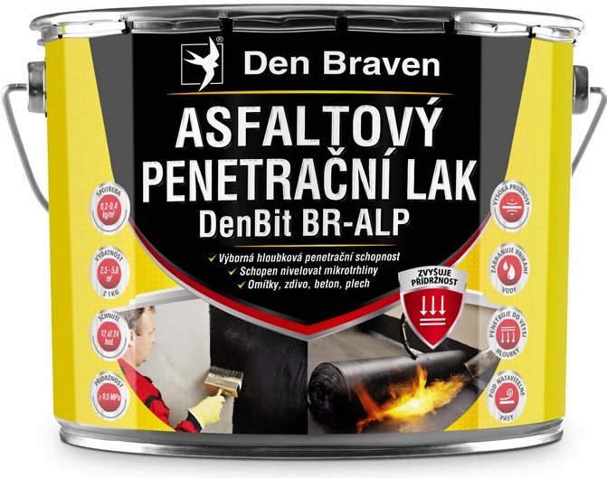Asfaltový penetračný lak Den Braven DenBit BR-ALP, 4,5kg