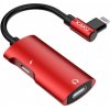 KAKU 4in1 adaptér lightning / 3.5mm mini jack červený KSC-377