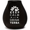 Mate Green Keramická kalabasa, Čierna Keep Calm, 350 ml