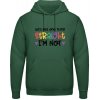 AWDis Hoodie Mikina - Nápis - Let's get one thing Straight - Fľašková zelená - XXL - Pánske