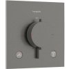 Hansgrohe Ecostat Comfort E - Termostatická batéria pod omietku, na 2 spotrebiče, kefovaný čierny ch - 33711340