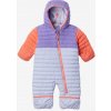 Detská kombinéza Columbia Powder Lite II Reversible Bunting snowdrift paisley purple coral