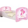 Detská posteľ - Ružová víla + meno 160x80 cm