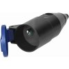 Workshop socket with a cover, 2P+E, black, 12 pcs.