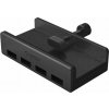 Orico 4portový HUB USB-A 3.0 s montáží na svorku - černý