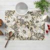 Biante Dekoračné prestieranie na stôl PML-089 Biele kvety na béžovom 30x40 cm