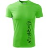 Hory bicykel úsmev - Pánske tričko Fantasy športové - XL ( Apple Green )