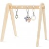 Edukačná drevená hrazdička s hračkami New Baby