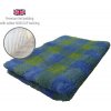 DRYBED Premium Vet Bed Káro modrý + zelený 100 x 75 cm