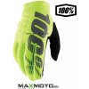 Rukavice 100% Brisker Neon Yellow Veľkosť: XXL