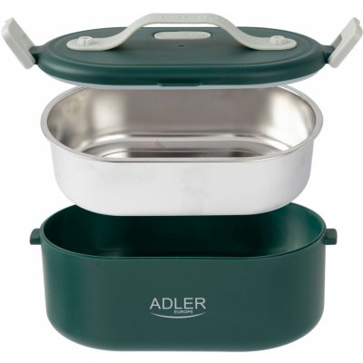 Adler AD 4505 zelená nádoba na potraviny vyhrievaná sada boxov na obed oddeľovač nádoby lyžica 0,8 l 55 W