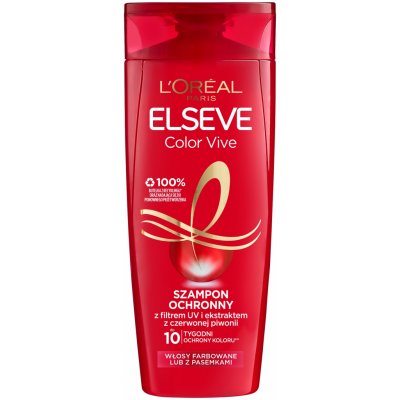 L'Oreal Paris Elseve Color Vive ochranný šampón pre farbené vlasy a vlasy s pramienkami s UV filtrom a extraktom z pivonky 400 ml