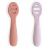 Mushie Prvé lyžičky na príkrmy mushie - rose/ soft lilac