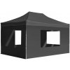 vidaXL Profesionálny skladací stan+steny, hliník 4,5x3 m, antracit 45498