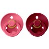 BIBS Colour cumlíky z prírodného kaučuku 2ks – veľkosť 2 coral/ruby