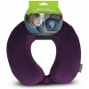 WORLDPACK TRAVEL PILLOW cestovný vankúš z pamäťovej peny - fialový