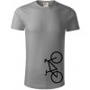 Bicykel na výšku - Tričko z organickej bavlny - 3XL ( Starostrieborná )