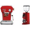Ascaso Dream PID, Love Red + Eureka Atom W 75, ferrari red