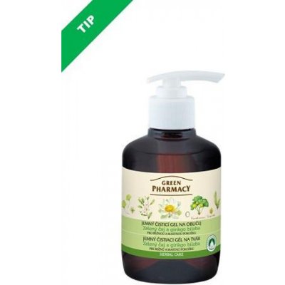 Green Pharmacy Jemný čistiaci gél na tvár zelený čaj a ginkgo biloba 270 ml