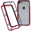 AppleKing puzdro pre celý telefón z tvrdeného skla s kovovým rámčekom pre iPhone 7 / 8 / SE (2020/2022) - červené - možnosť vrátiť tovar ZADARMO do 30tich dní