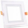 Mini LED panel štvorcový Glass zapustený 18W, 4000K, 1260lm, VT-1881G SQ (V-TAC)
