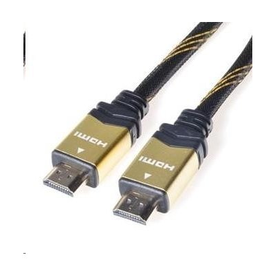 PREMIUMCORD Gold HDMI High Speed + Ethernet kábel (v1.4), opletené, pozlátené konektory, 1,5 m