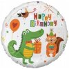 BALÓN FÓLIOVÝ KROKODÍL S DARČEKOM NARODENINY 45 CM