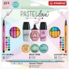 Súprava STABILO Pastellove 35 ks sada - linery, fixky, zvýrazňovače a grafitové ceruzky
