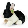 Rappa Plyšový ležící králík ECO-FRIENDLY 23 cm, černo-bílý