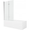 MEXEN/S - Cubik obdĺžniková vaňa 170 x 70 cm s panelom + vaňová zástena 100, transparent, chróm 550317070X9210020100