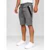Sivo-čierne pánske teplákové šortky Bolf Q3878