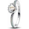 PANDORA Prsten Disney Princezna s upravenou sladkovodní kultivovanou perlou 56 193654C01-56