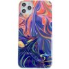 Silikónové puzdro na Apple iPhone 12/12 Pro Marble Abstract červeno modré