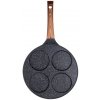Panvica na vajcia a palacinky Vilde Black&Wood 26 cm, granitová