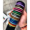 Šnúrkový Glosery náramok - dvojitý, šnúrka 2mm Korálka s logom: ružovo-zlatá, Obvod zápästia: S 16-17 cm, Šnúrka: čierna