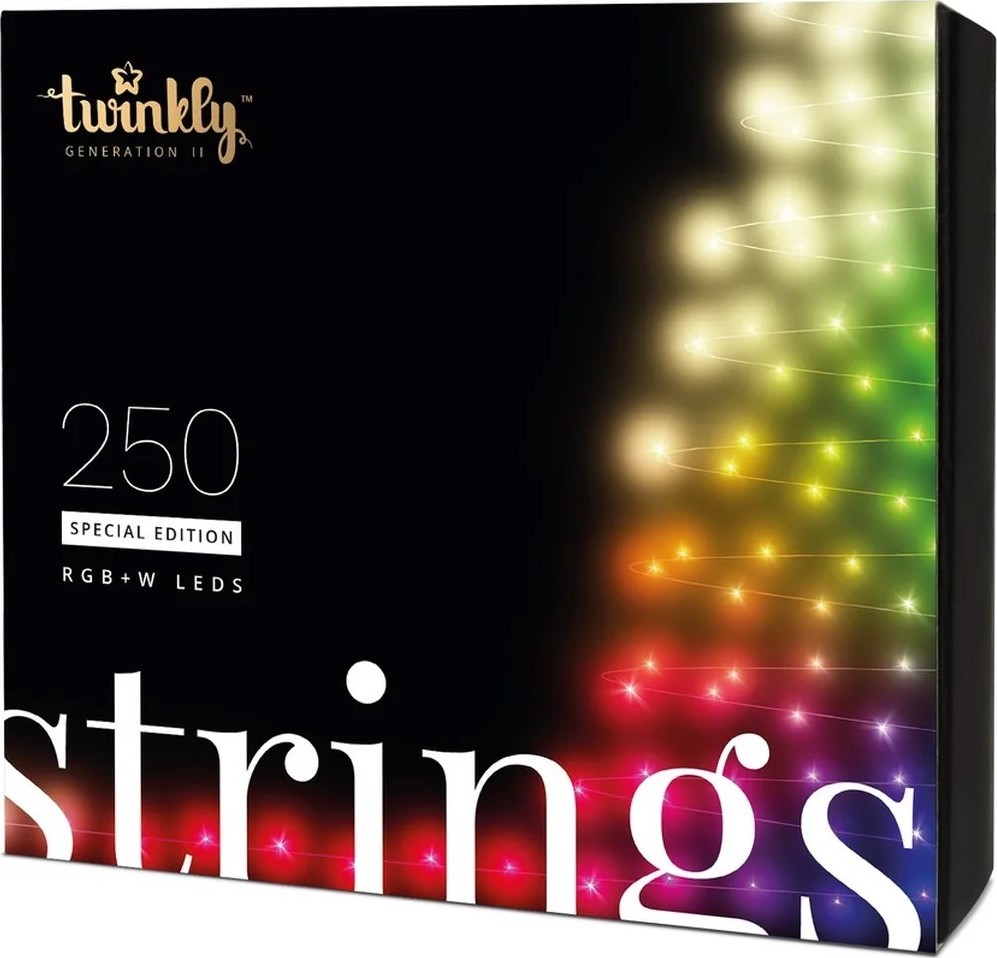 Twinkly Strings Special Edition chytré žárovky 250 kusů na stromeček ovládané prostřednictvím aplikace barevné 20 m