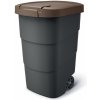 Prosperplast popolnica Wheeler 110 l antracit s hnědým víkem