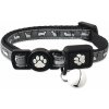 Obojok Active Cat Reflective XS čierny 1x19-31cm